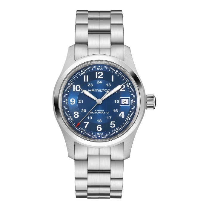 Hamilton H70455140 : Khaki Field Auto 38 Stainless Steel / Blue / Bracelet