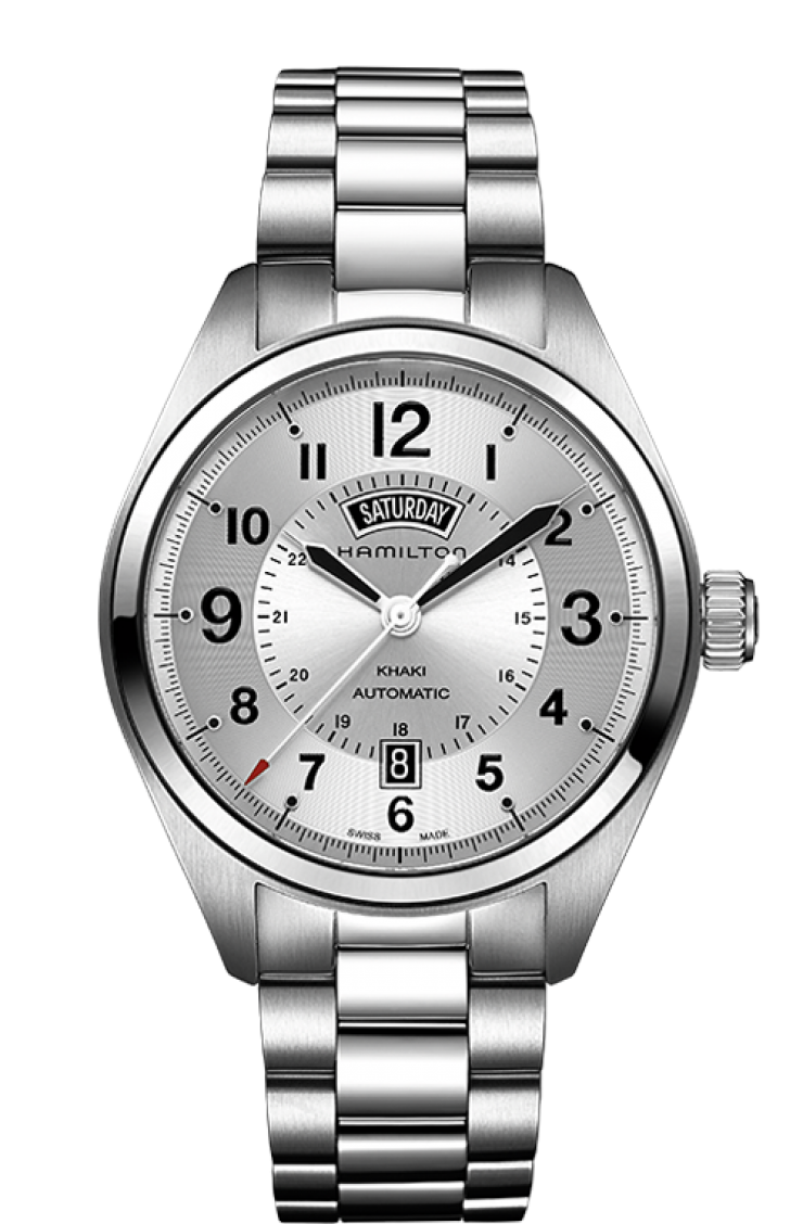 Hamilton H70505153 : Khaki Field Day Date Auto Silver / Bracelet