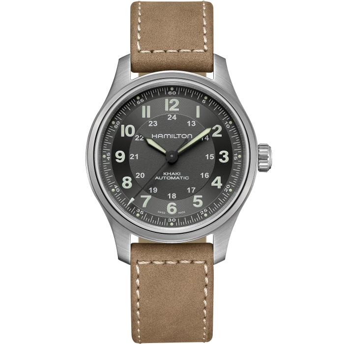 Hamilton H70545550 : Khaki Field Titanium Auto 42 / Grey