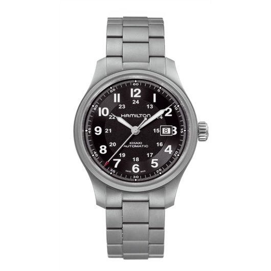 Hamilton H70565133 : Khaki Field Titanium Auto 42 / Black / Bracelet