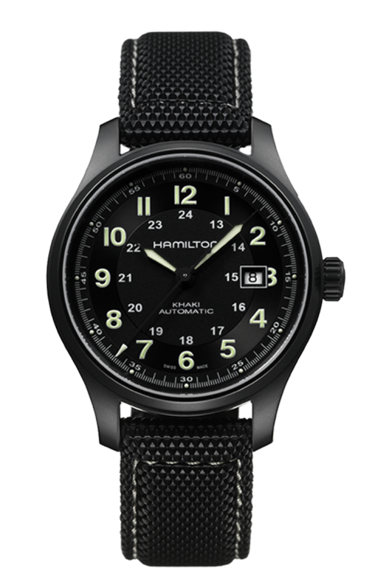 Hamilton H70575733 : Khaki Field Titanium Auto Black