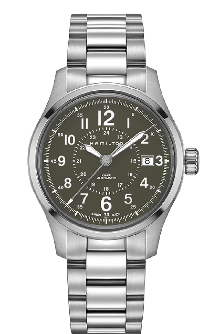 Hamilton H70595163 : Khaki Field Automatic 40mm Green / Bracelet