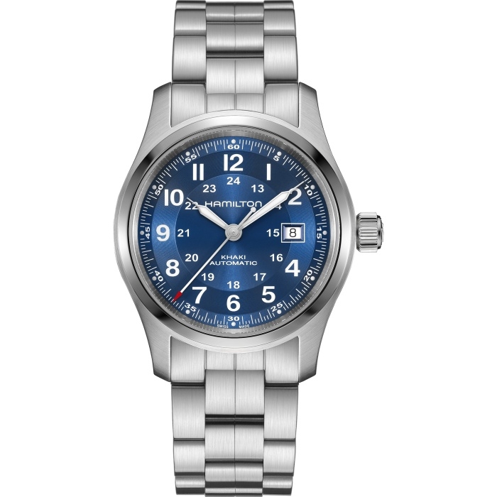 Hamilton H70605140 : Khaki Field Auto 42 Stainless Steel / Blue / Bracelet