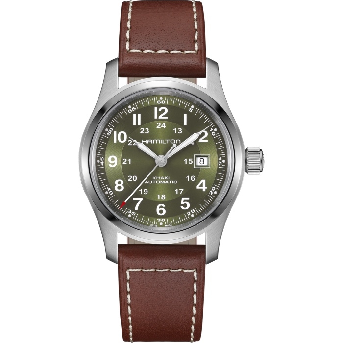 Hamilton H70605560 : Khaki Field Auto 42 Stainless Steel / Green