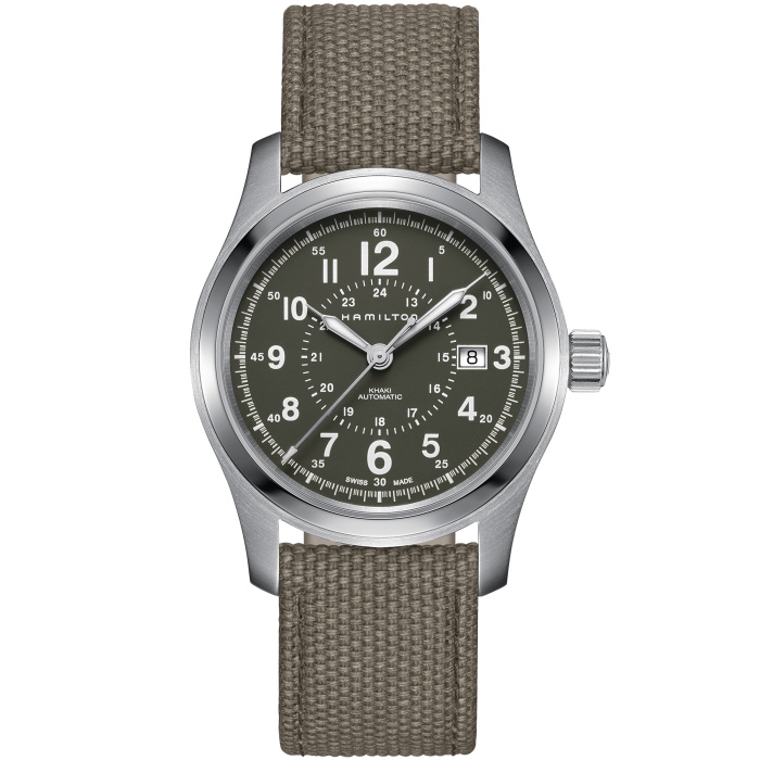 Hamilton H70605963 : Khaki Field Auto 42 Stainless Steel / Green