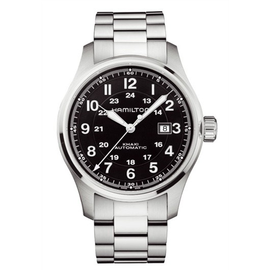 Hamilton H70625133 : Khaki Field Officer Automatic 44 Stainless Steel / Black / Bracelet