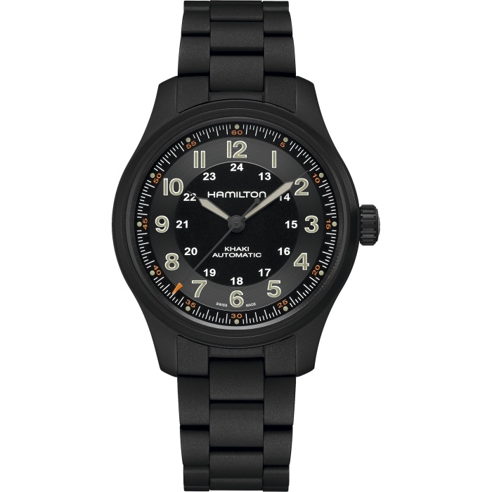 Hamilton H70665130 : Khaki Field Titanium Auto 42 PVD / Black / Bracelet