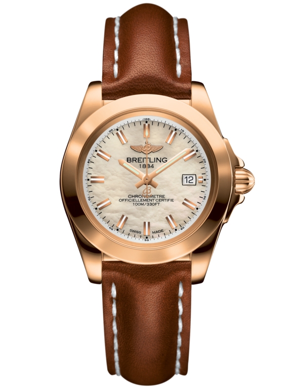 Breitling H7133012.A802.406X : Galactic 32 Sleek Edition Rose Gold / Pearl / Calf