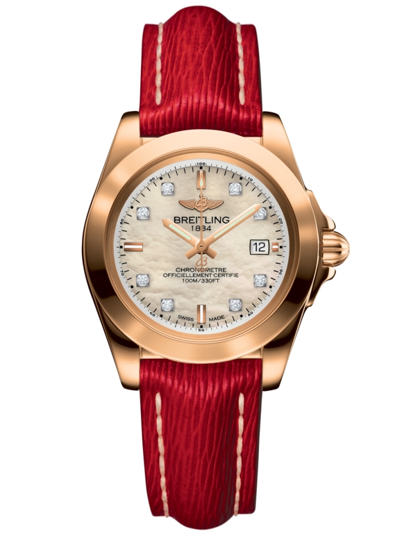 Breitling H7133012.A803.209X : Galactic 32 Sleek Edition Rose Gold / Pearl Diamond / Sahara