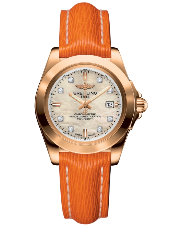 Breitling H7133012.A803.212X : Galactic 32 Sleek Edition Rose Gold / Pearl Diamond / Sahara