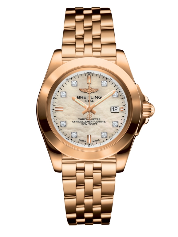 Breitling H7133012.A803.792H : Galactic 32 Sleek Edition Rose Gold / Pearl Diamond / Bracelet