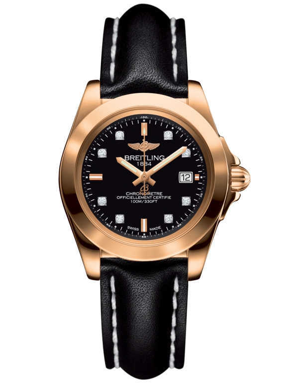 Breitling H7133012.BF64.408X : Galactic 32 Sleek Edition Rose Gold / Trophy Black Diamond / Calf