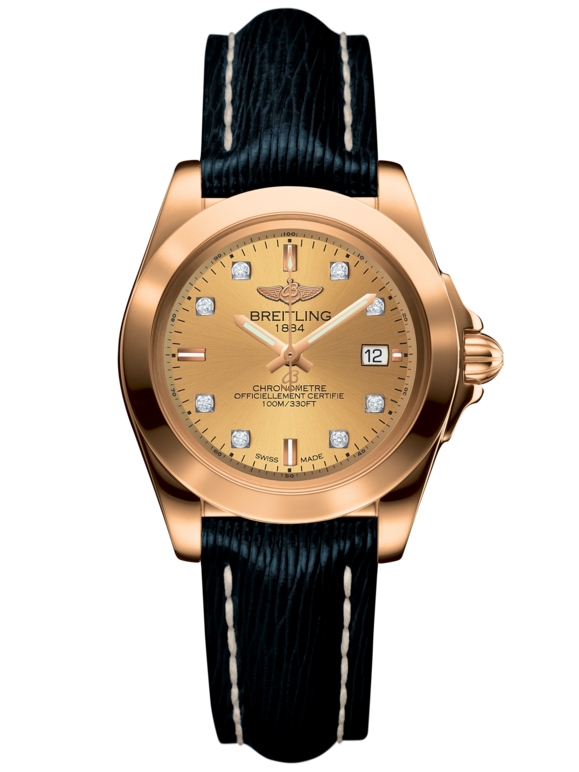 Breitling H7133012.H550.210X : Galactic 32 Sleek Edition Rose Gold / Golden Sun Diamond / Sahara