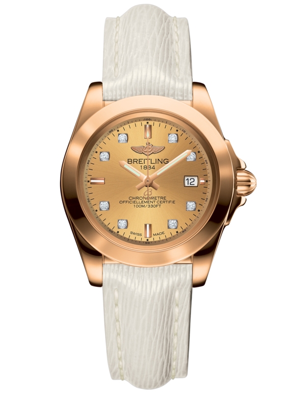 Breitling H7133012.H550.235X : Galactic 32 Sleek Edition Rose Gold / Golden Sun Diamond / Sahara