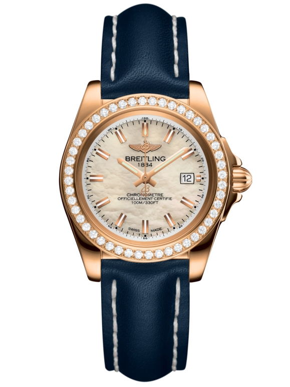 Breitling H7133053.A802.116X : Galactic 32 Sleek Edition Rose Gold / Diamond / Pearl / Calf