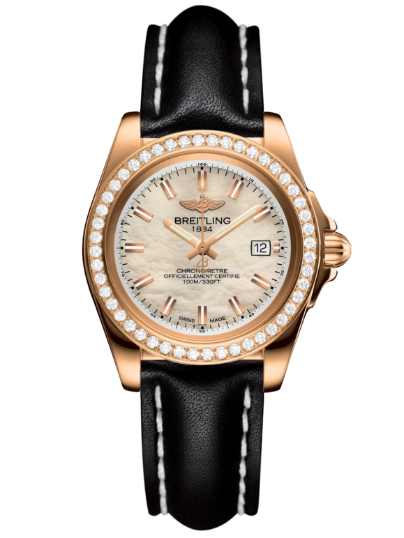 Breitling H7133053.A802.408X : Galactic 32 Sleek Edition Rose Gold / Diamond / Pearl / Calf