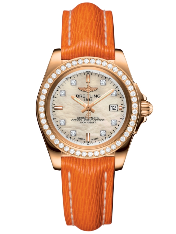 Breitling H7133053.A803.212X : Galactic 32 Sleek Edition Rose Gold / Diamond / Pearl Diamond / Sahara