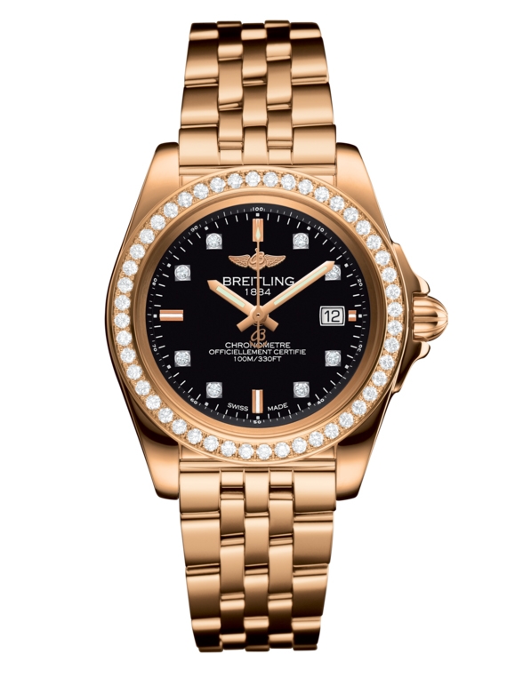 Breitling H7133053.BF64.792H : Galactic 32 Sleek Edition Rose Gold / Diamond / Trophy Black Diamond / Bracelet