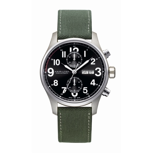 Hamilton H71716333 : Khaki Officer Auto Chrono