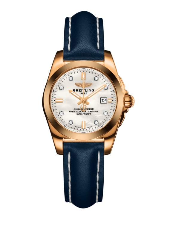 Breitling H7234812.A792.486X : Galactic 29 Rose Gold / Pearl Diamond / Calf