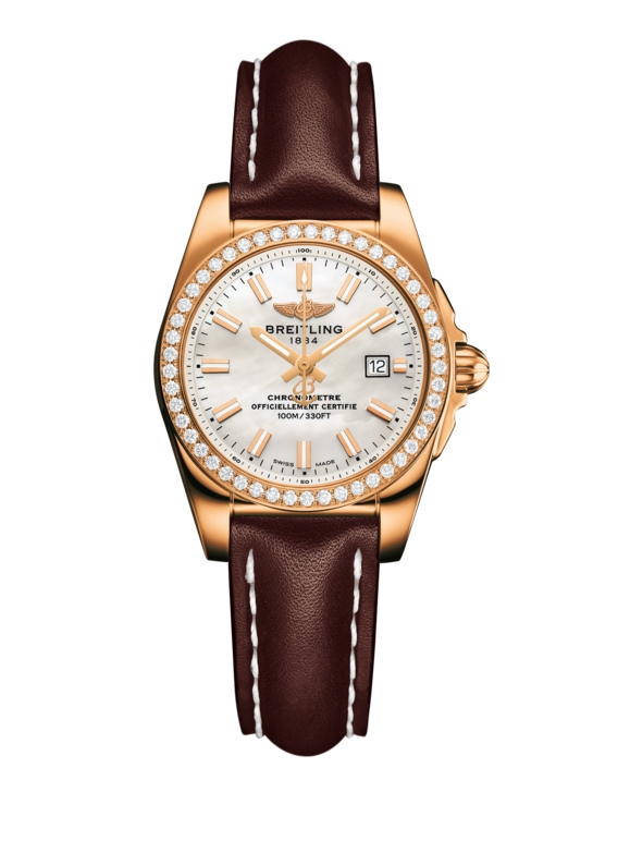 Breitling H7234853.A791.484X : Galactic 29 Rose Gold / Diamond / Pearl / Calf