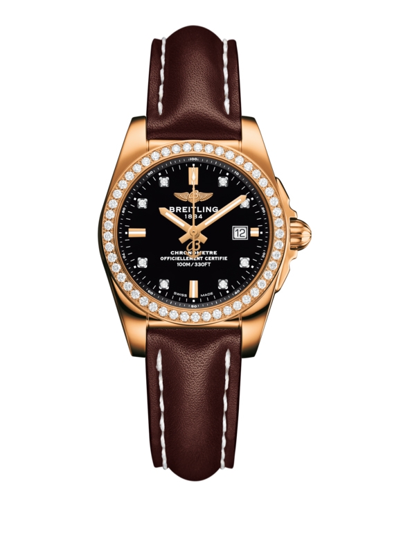 Breitling H7234853.BE86.484X : Galactic 29 Rose Gold / Diamond / Trophy Black Diamond / Calf