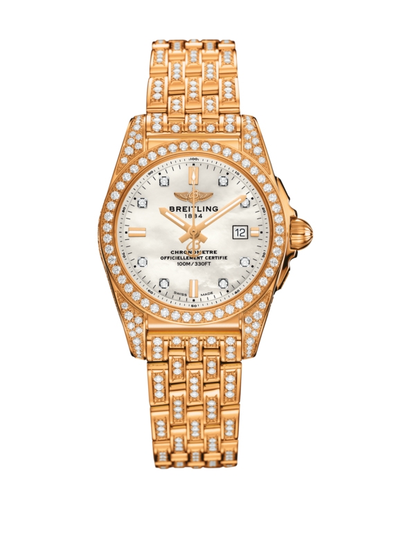 Breitling H72348AF|A792|791T : Galactic 29 Rose Gold / Diamondworks / Pearl Diamond / Bracelet