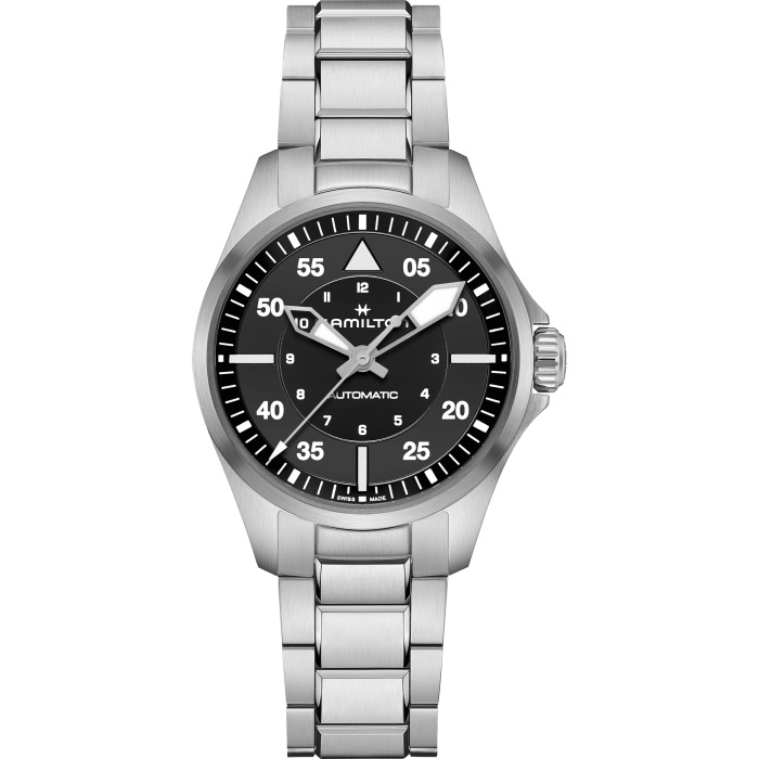 Hamilton H76215130 : Khaki Aviation Pilot Auto 36 Stainless Steel / Black / Bracelet