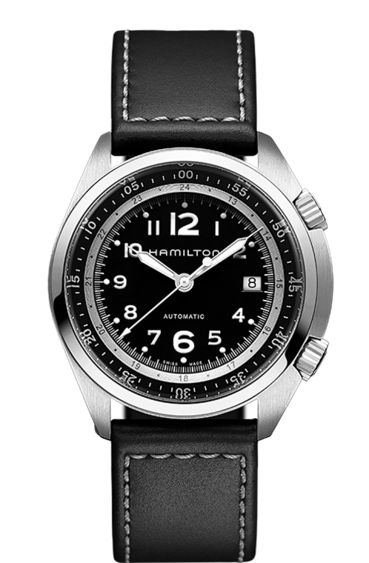 Hamilton H76455733 : Khaki Pilot Pioneer Auto Black