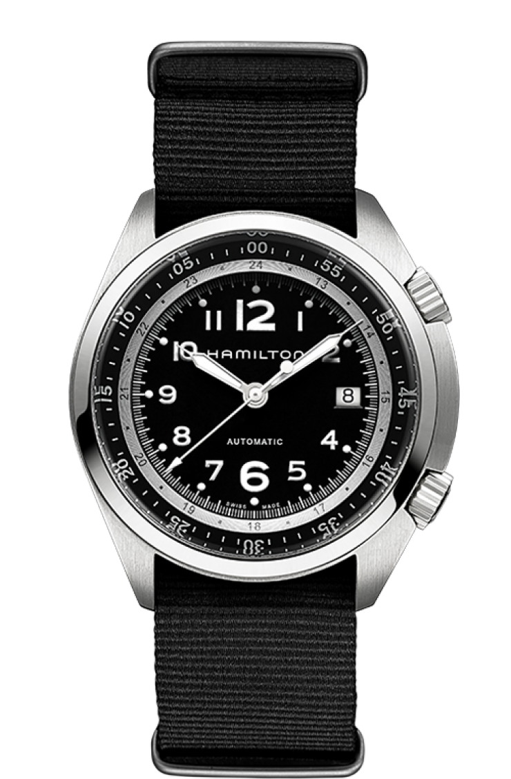 Hamilton H76455933 : Khaki Pilot Pioneer Auto / NATO