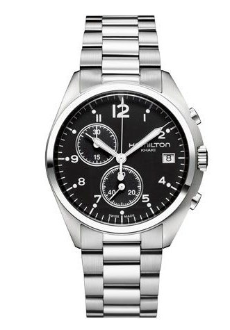 Hamilton H76512133 : Khaki Pilot Pioneer Chrono Quartz Stainless Steel / Black / Bracelet