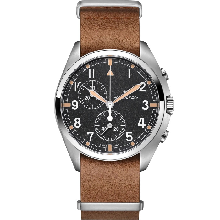 Hamilton H76522531 : Khaki Aviation Pilot Pioneer Chrono Quartz / NATO