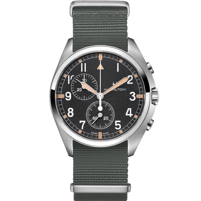Hamilton H76522931 : Khaki Aviation Pilot Pioneer Chrono Quartz / NATO