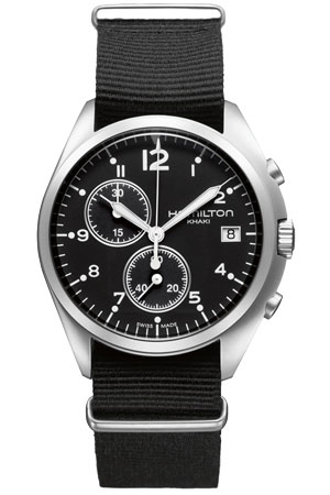 Hamilton H76552433 : Khaki Pilot Pioneer Chrono Quartz Black / NATO