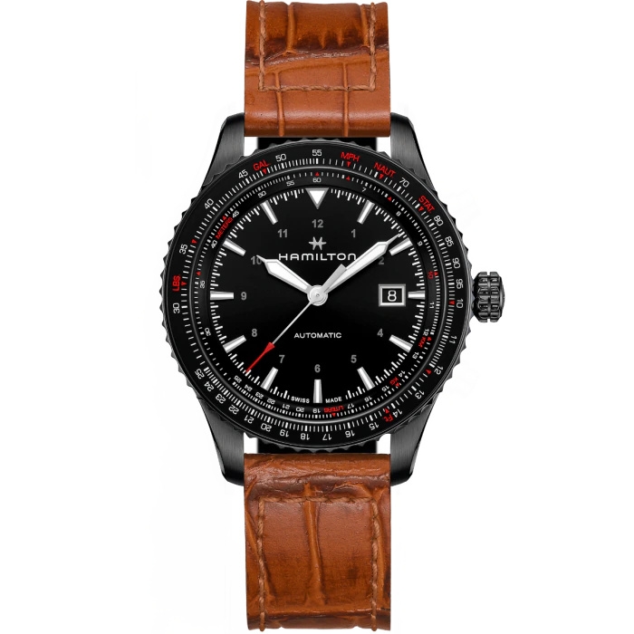 Hamilton H76625530 : Khaki Aviation Converter Auto PVD / Black