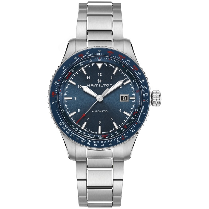Hamilton H76645140 : Khaki Aviation Converter Auto Stainless Steel / Blue / Bracelet
