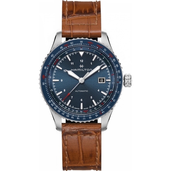 Hamilton H76645540 : Khaki Aviation Converter Auto Stainless Steel / Blue