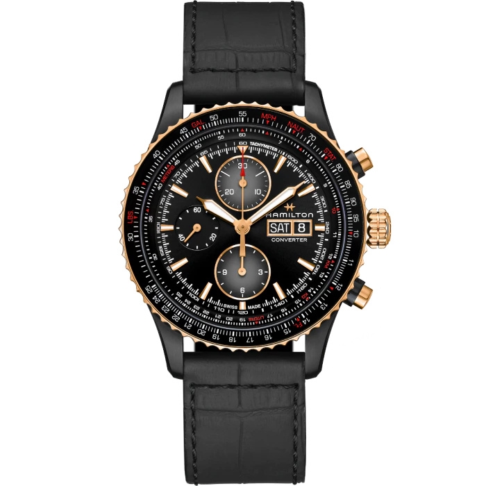 Hamilton H76736730 : Khaki Aviation Converter Auto Chrono PVD / Rose Gold / Black