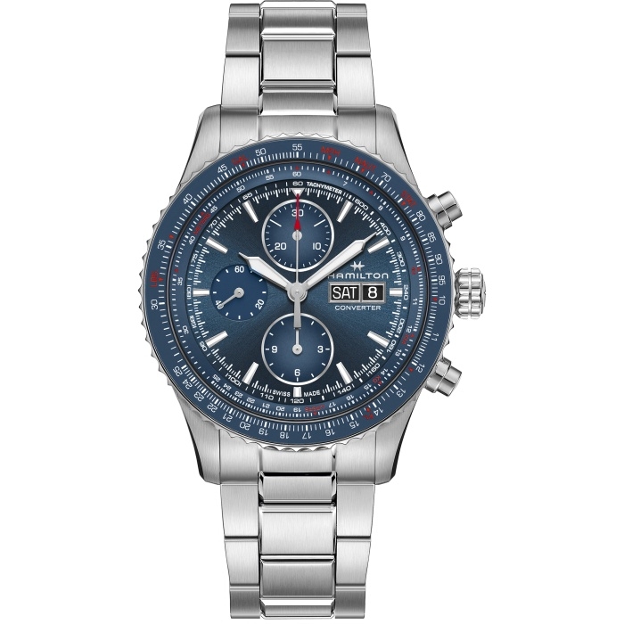 Hamilton H76746140 : Khaki Aviation Converter Auto Chrono Stainless Steel / Blue / Bracelet