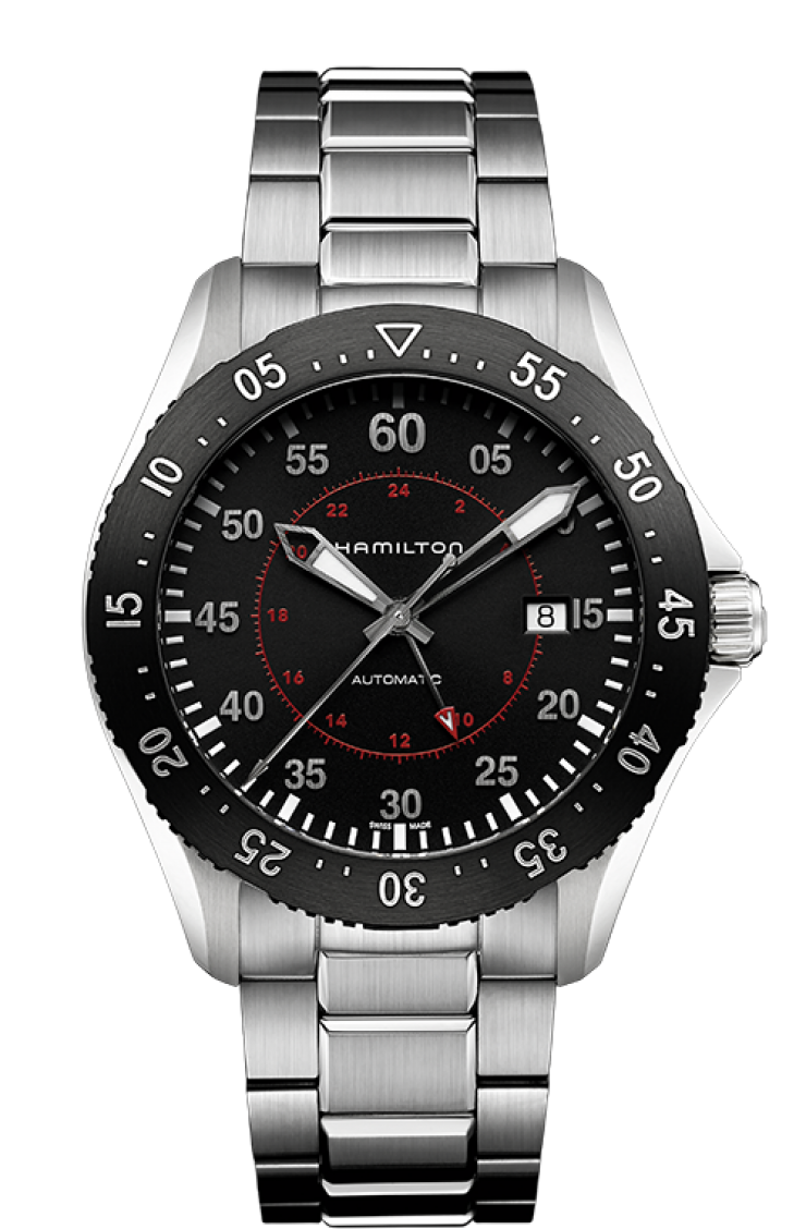 Hamilton H76755135 : Khaki Pilot GMT Automatic Bracelet
