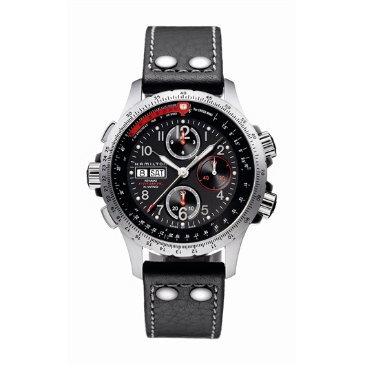 Hamilton H77646733 : Khaki Aviation X-Wind Automatic Black-Orange / Leather