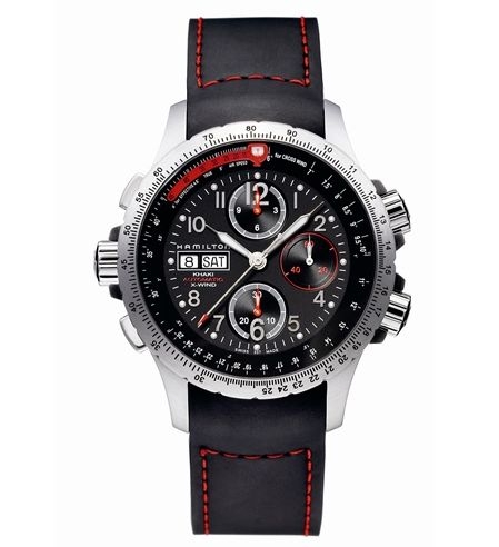 Hamilton H77646833 : Khaki Aviation X-Wind Automatic Black-Orange / Leather