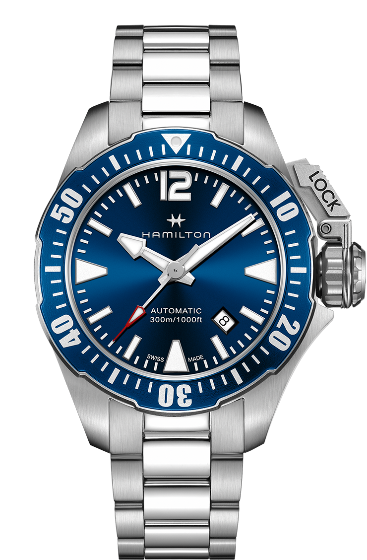 Hamilton H77705145 : Frogman Auto 42 Stainless Steel / Blue / Bracelet