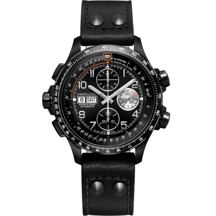 Hamilton H77736733 : Khaki Aviation X-Wind Auto Chrono PVD / Black