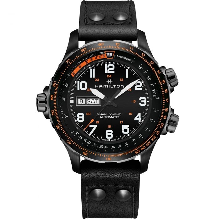 Hamilton H77785733 : Khaki Aviation X Wind Day Date Auto PVD / Black