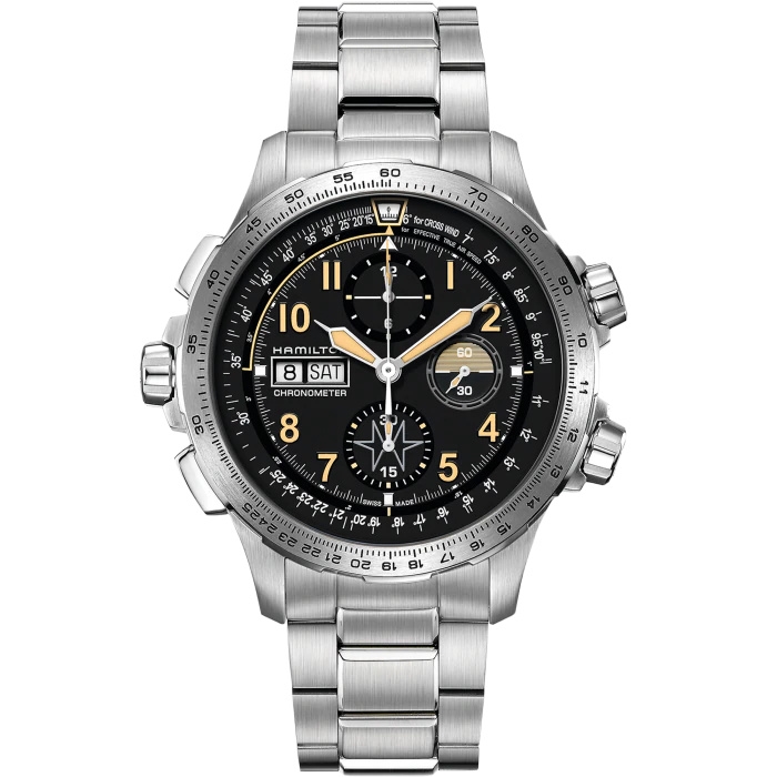 Hamilton H77796135 : Khaki Aviation X Wind Day Date Auto Chrono / Bracelet