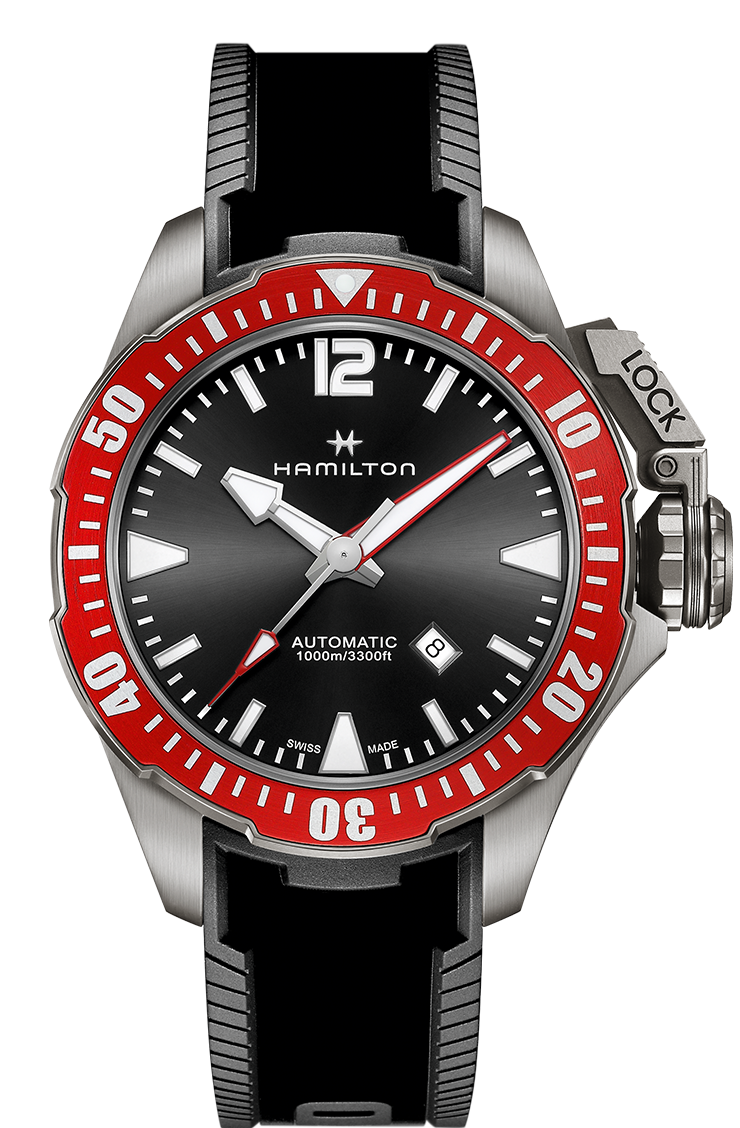 Hamilton H77805335 : Frogman Auto 46 Titanium / Black