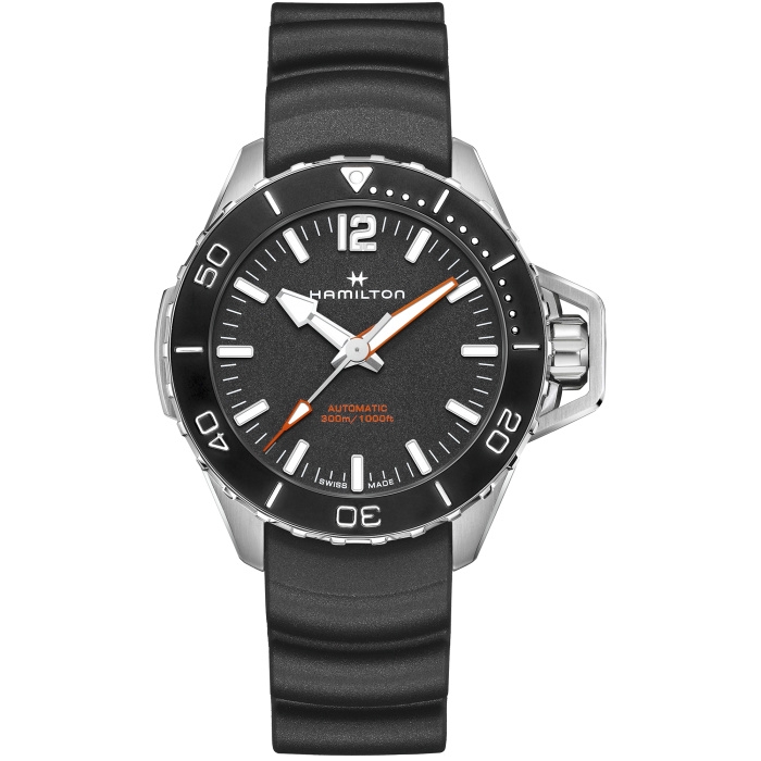 Hamilton H77825330 : Frogman Auto 46 Stainless Steel / Black / Rubber