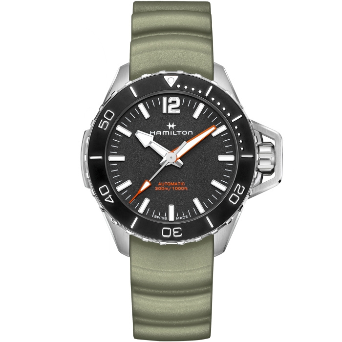 Hamilton H77825331 : Frogman Auto 46 Stainless Steel / Black / Rubber