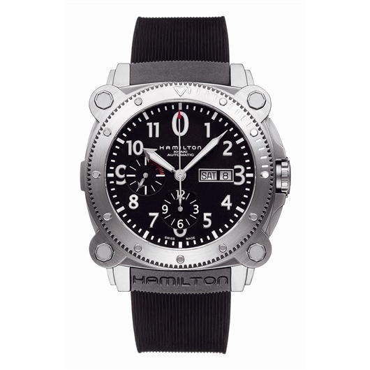 Hamilton H78616333 : Khaki Navy BeLOWZERO Auto Chrono Stainless Steel / Black / Rubber